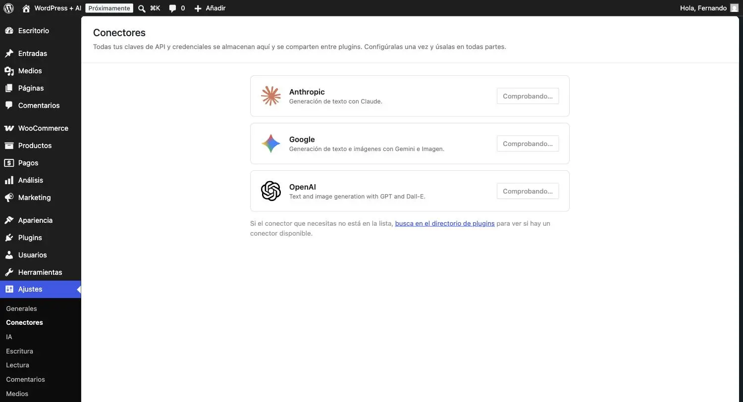 El formulario de subida de plugins de WordPress, con el botón Seleccionar archivo.
